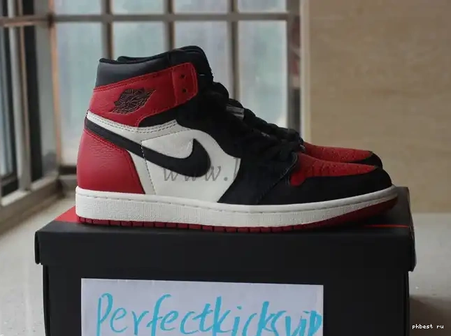 GOD IN THE ONLY PK AIR BEST BRED THE RETAIL LEATHER TOE JORDAN 1 MARKET VERSION CORRECT 0503